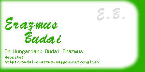 erazmus budai business card